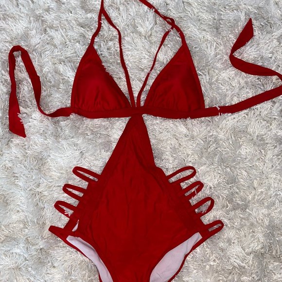 Cupshe Other - Red Strappy Monokini
